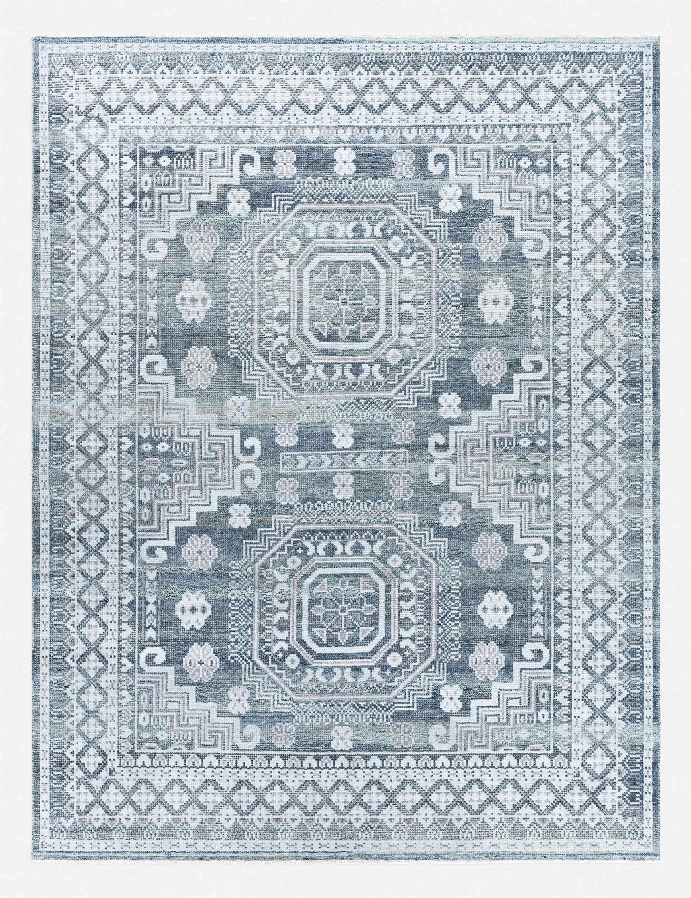 Ghobadi Hand-Knotted Wool-Blend Morrocan Style Rug trendy fashion rug