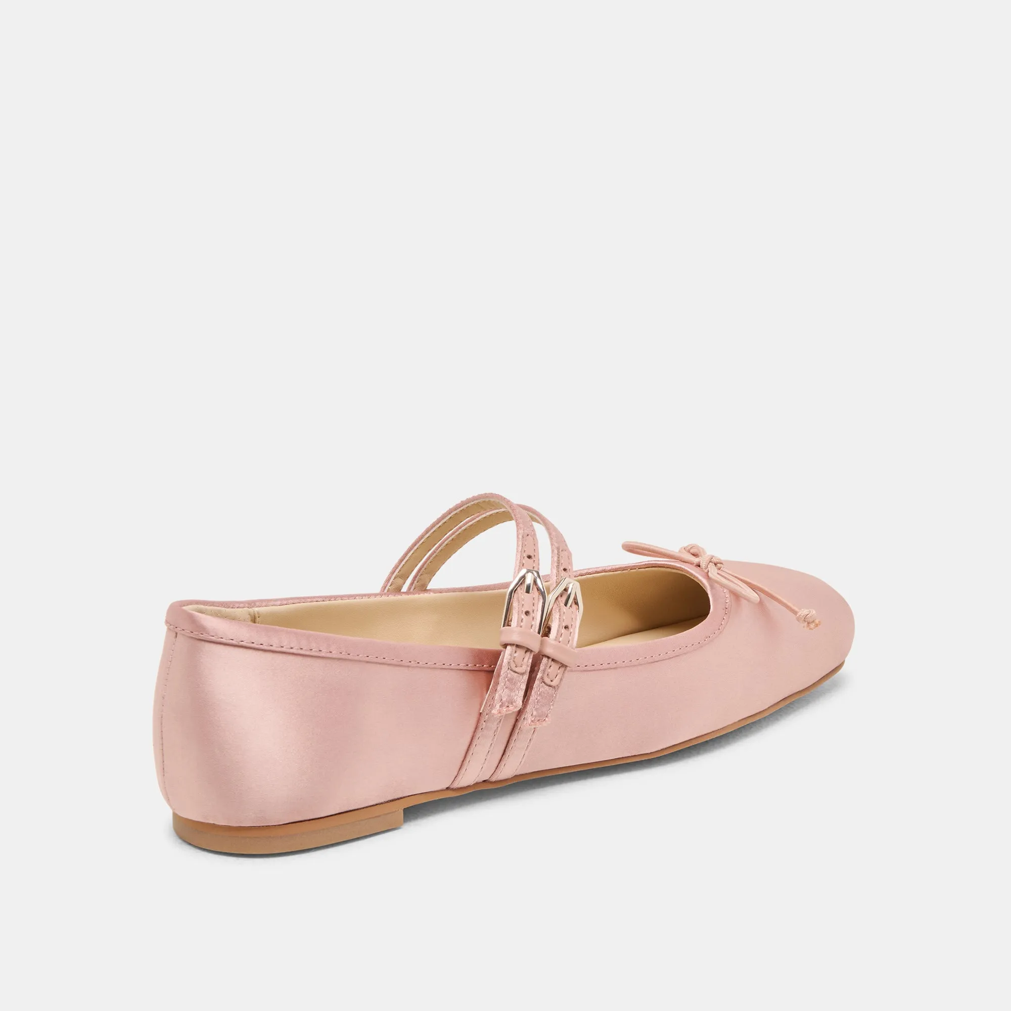 GIBSEN BALLETTFLATS IN ROSA SATIN