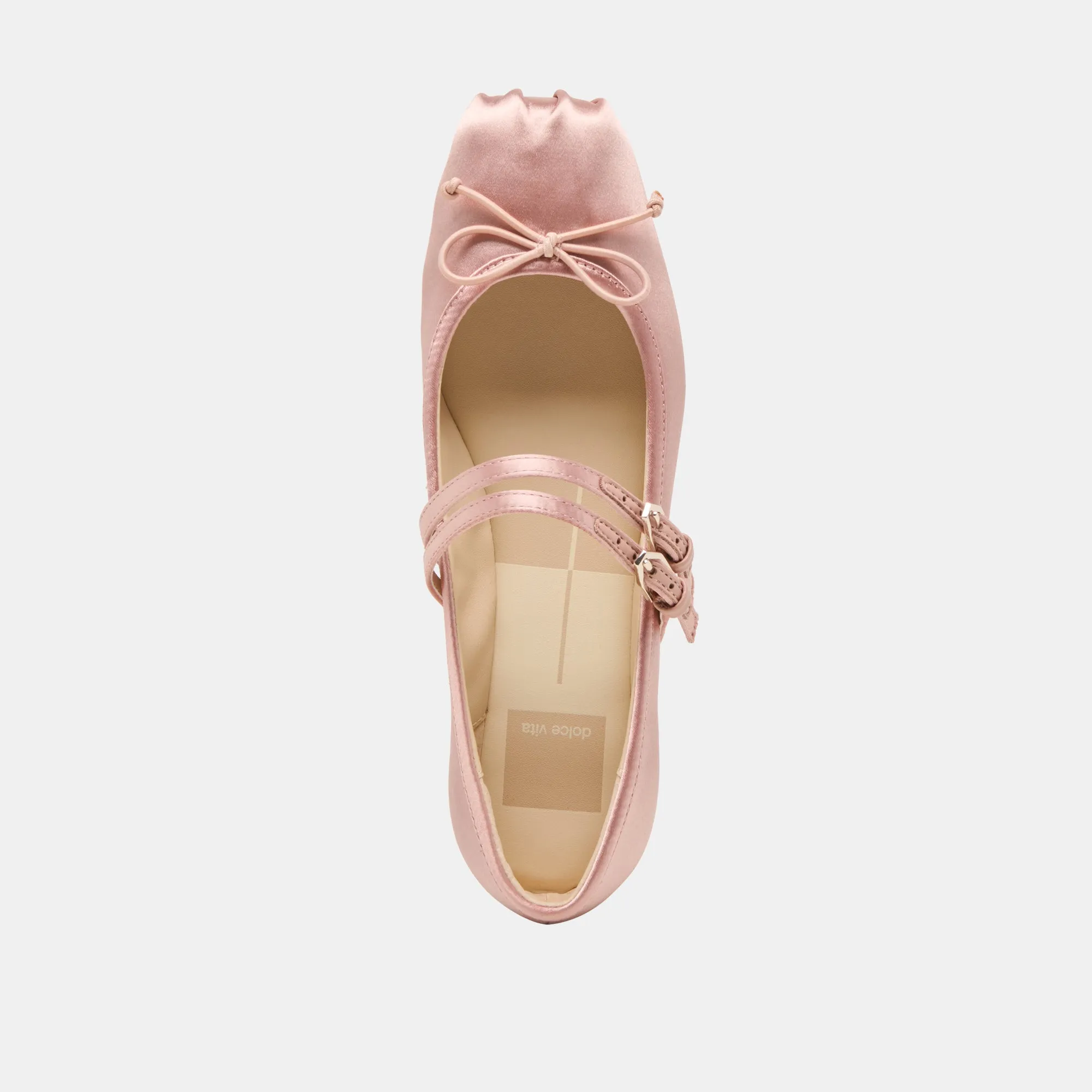 GIBSEN BALLETTFLATS IN ROSA SATIN