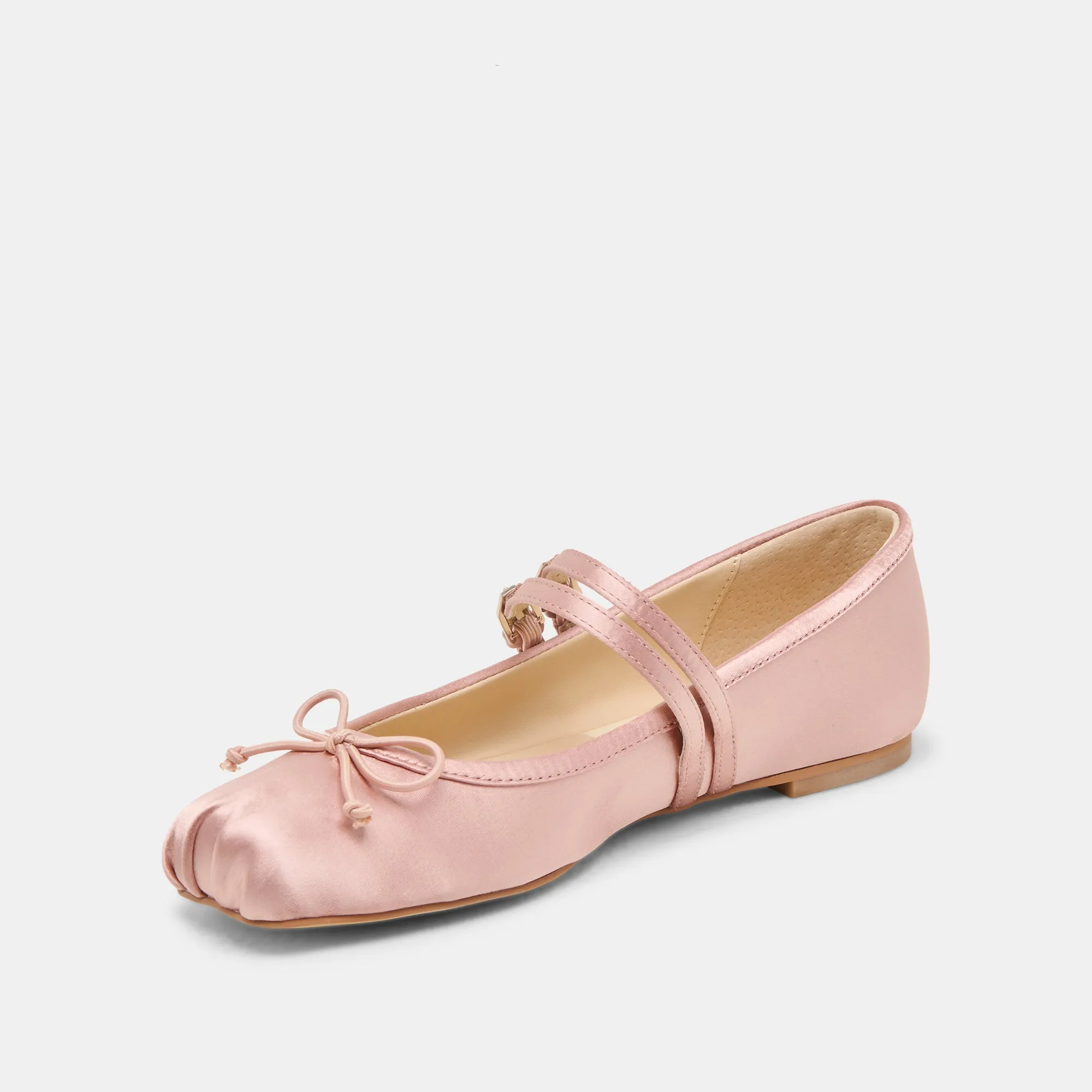GIBSEN BALLETTFLATS IN ROSA SATIN