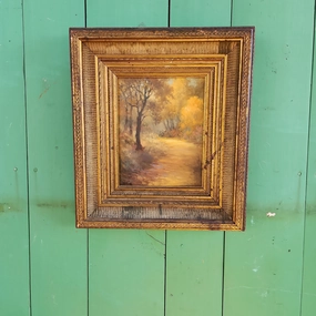 GILT FRAMED VERTICAL IMPRESSIONIST SYLVAN OIL PAINTING classic mural painting