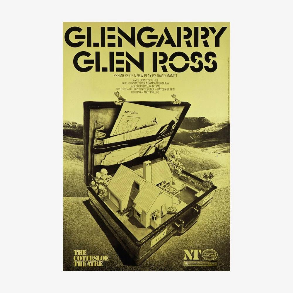 Glengarry Glen Ross 1983 Print vintage woodcut wallpaper