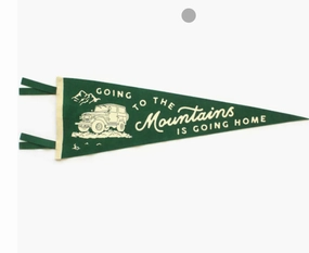 Going To The Mountains: Felt Wall Pennant dreamcatcher wall hanging