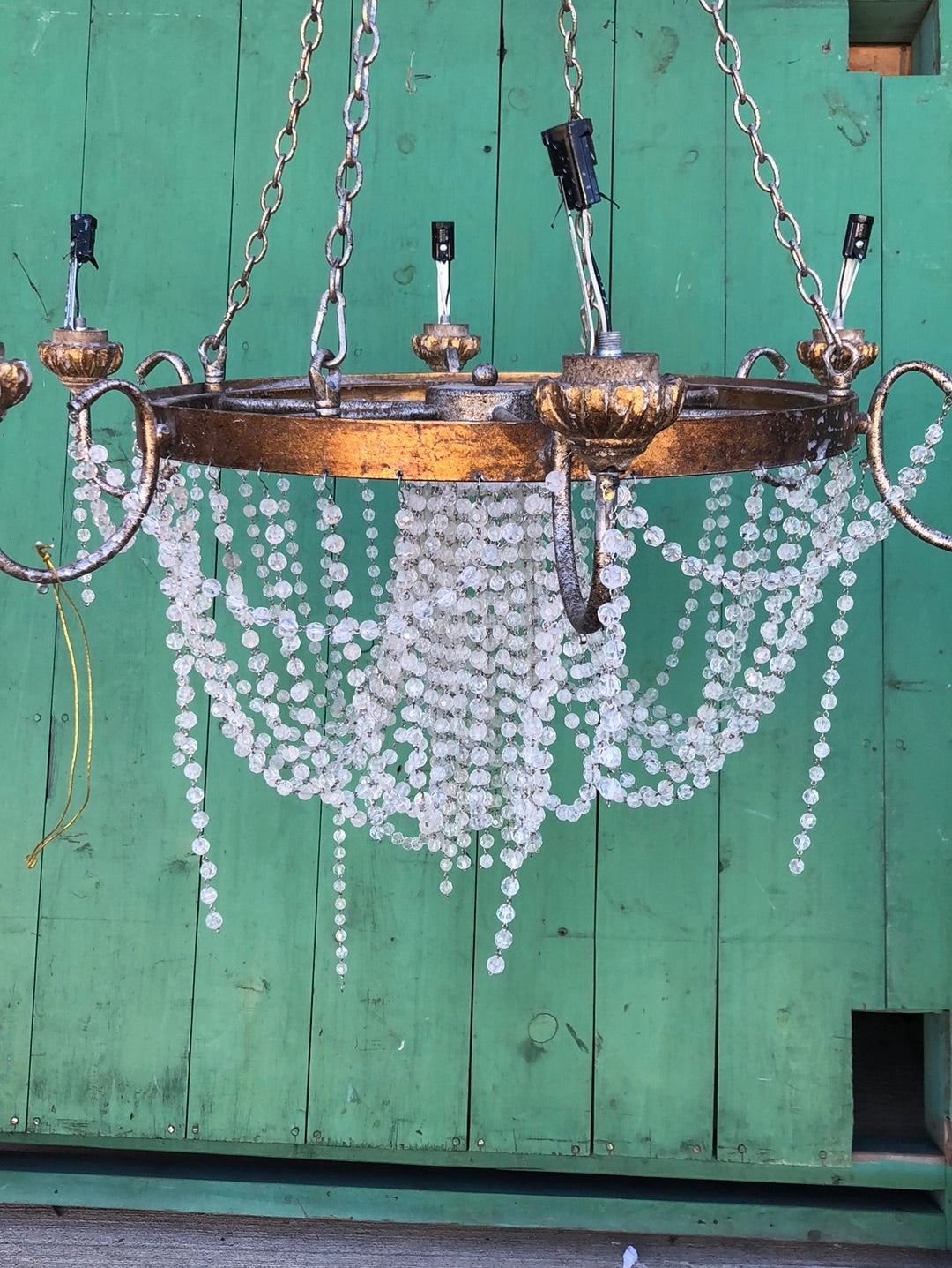 GOLD AS FOUND PRISM CHANDELIER