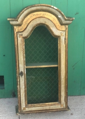 GOLD FLORENTINE WALL CABINET interior room decor
