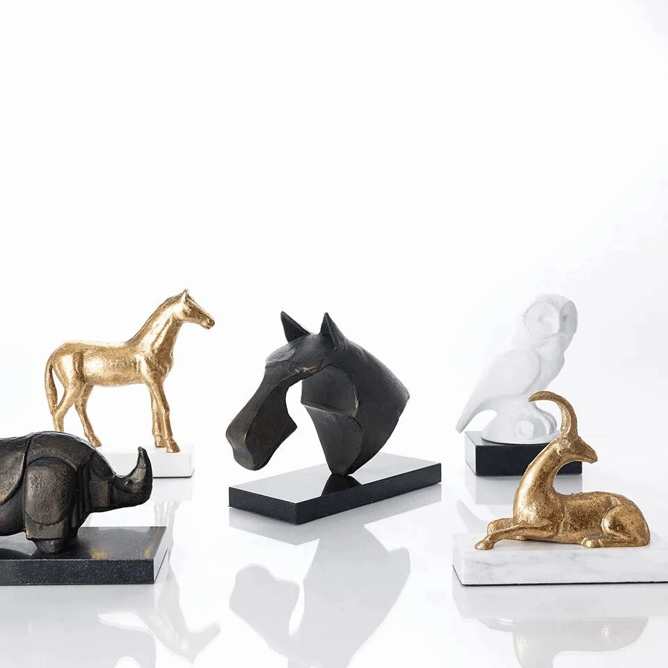 Gold Leaf Palfrey Horse Statue