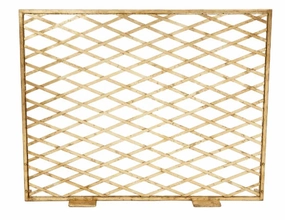 Gold Trellis Fireplace Screen home display ornament