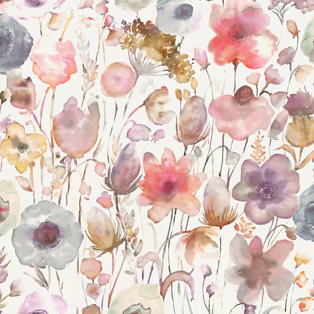 Gospiana Linen Printed Made to Measure Curtains Boysenberry