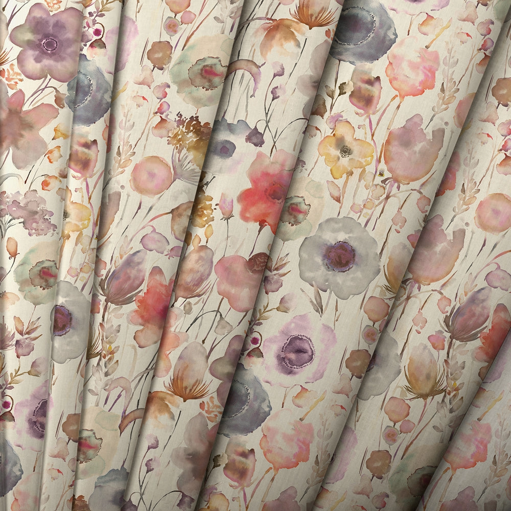 Gospiana Linen Printed Made to Measure Curtains Boysenberry