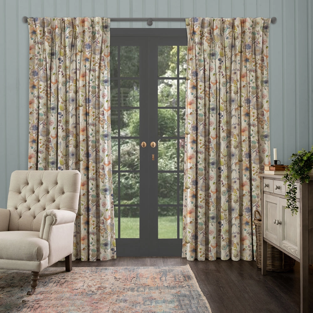 Gospiana Linen Printed Made to Measure Curtains Cloud