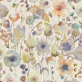 Gospiana Printed Cotton Fabric (By The Metre) Coral/Cloud elegant table cloth  