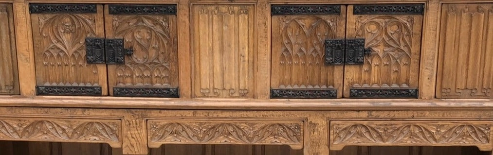 GOTHIC LONG ROUGH HEWN SIDEBOARD