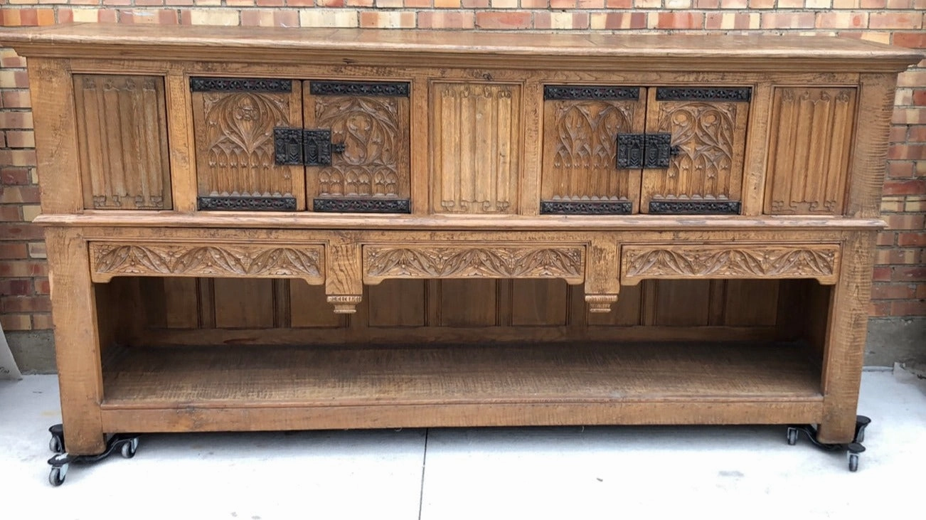 GOTHIC LONG ROUGH HEWN SIDEBOARD interior room decor