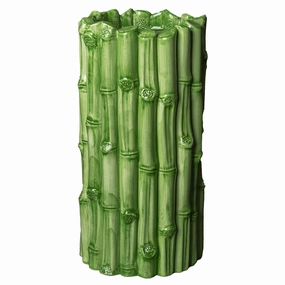 Green Bamboo All Around Vase home display ornament