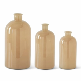 Hand Sprayed Large Beige Glass Bottle (Multiple Sizes) interior room decor