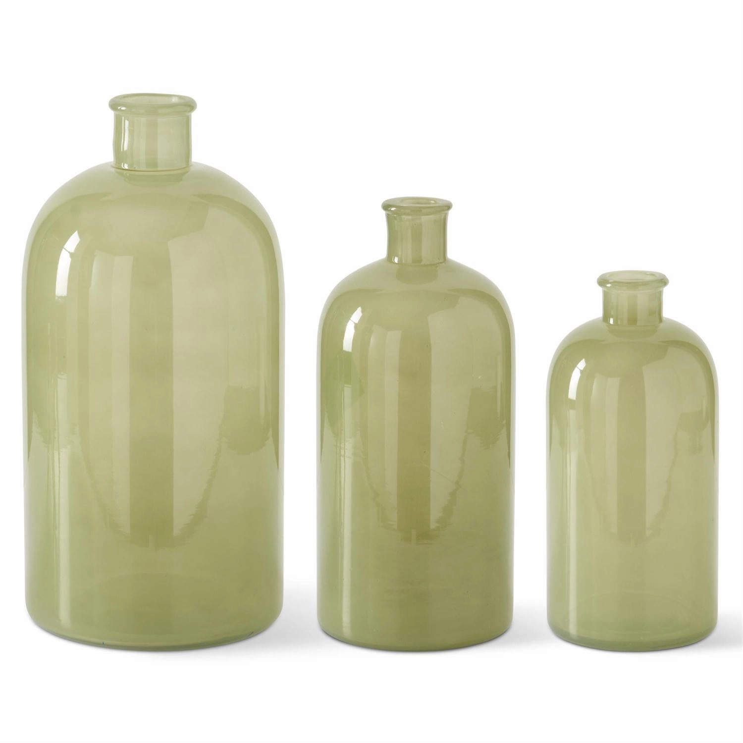 Hand Sprayed Large Green Glass Bottle (Multiple Sizes) interior room decor