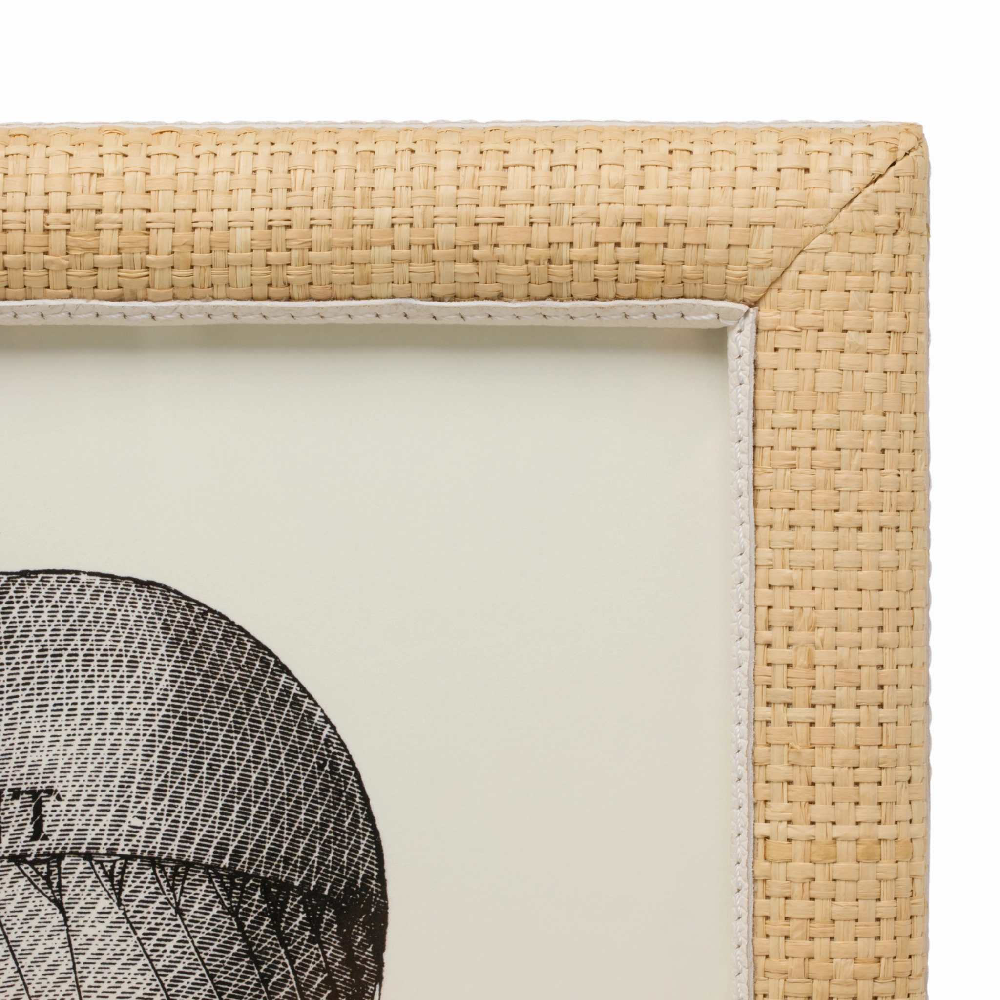 Hanford Raffia Leather Trim Frames
