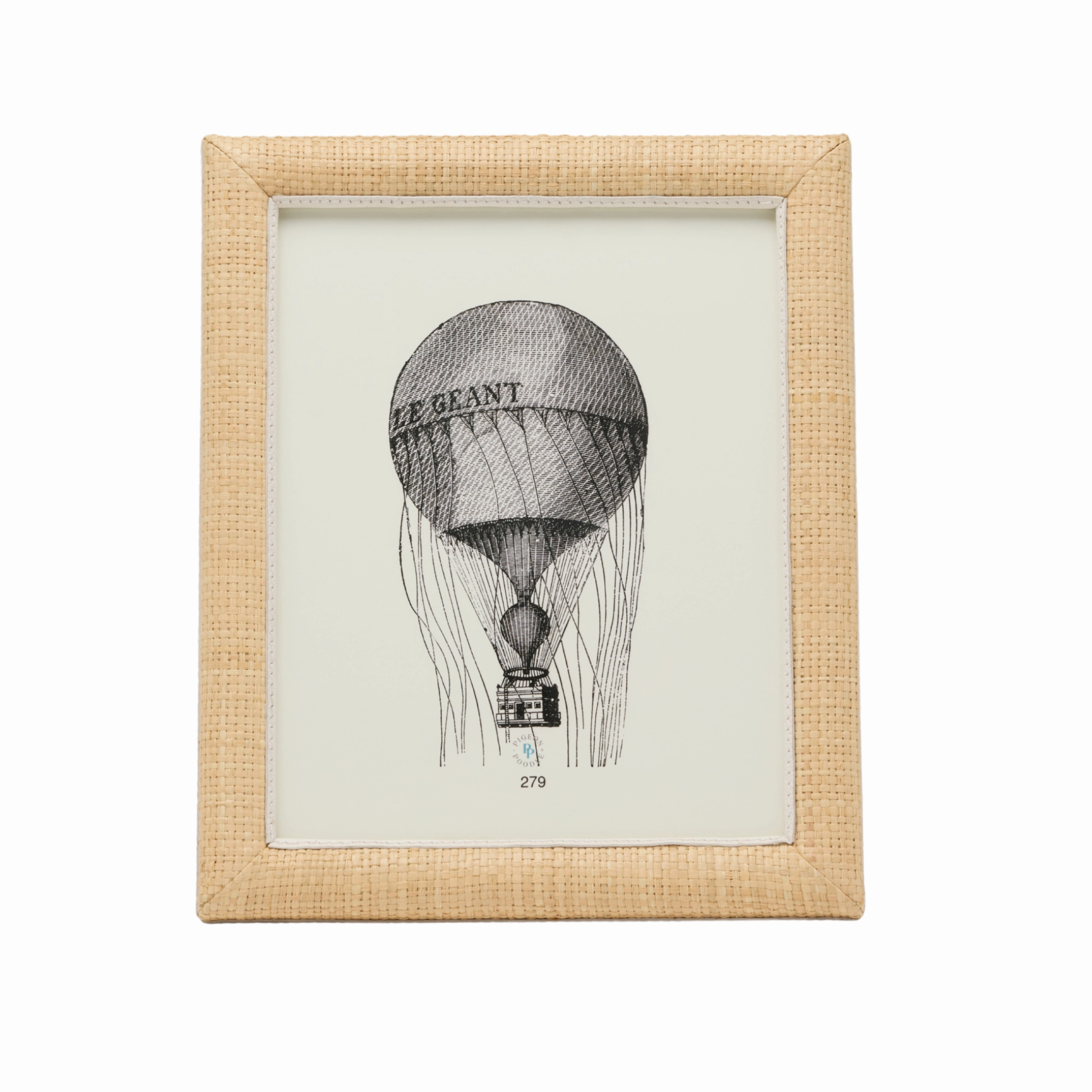 Hanford Raffia Leather Trim Frames