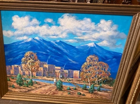 HARDY MARTIN "TAOS DWIGHT HOLMES INSPIRED" PAINTING classic mural painting