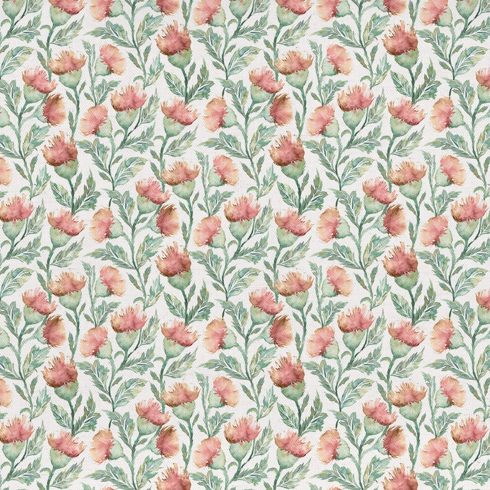 Hawick Printed Cotton Fabric (By The Metre) Rust Cream elegant table cloth  