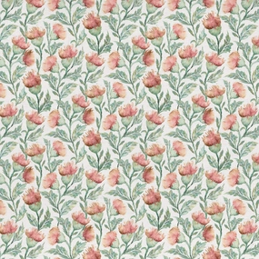 Hawick Printed Cotton Fabric (By The Metre) Rust Cream elegant table cloth  