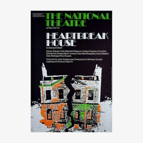 Heartbreak House 1975 Print vintage woodcut wallpaper