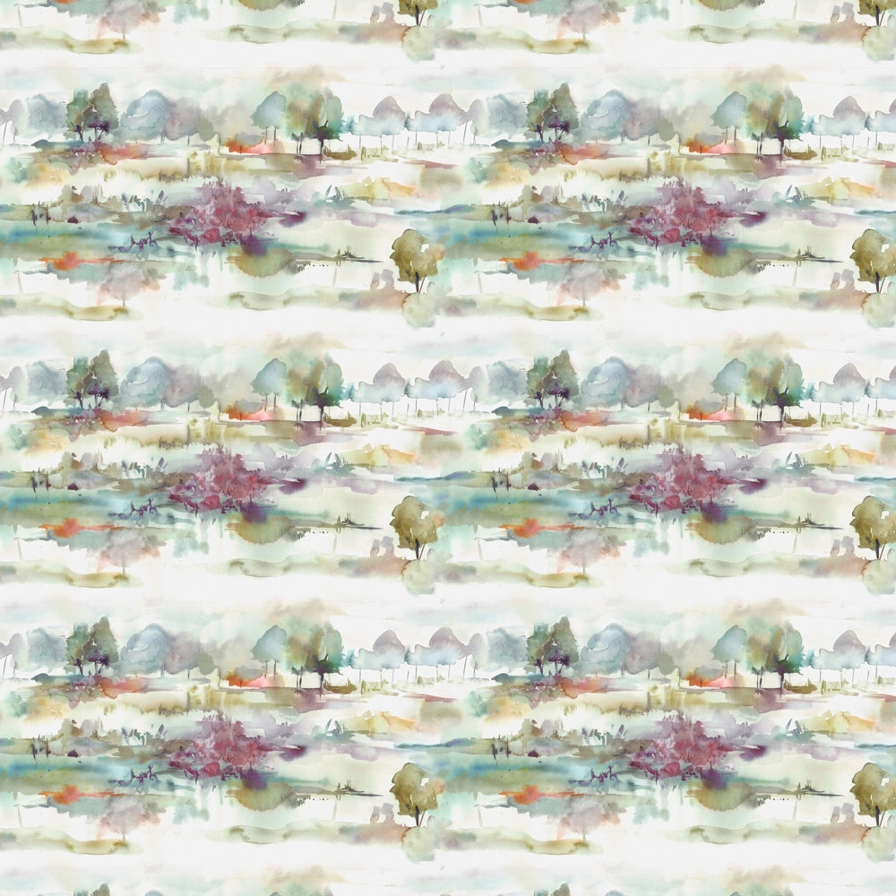 Heather Moors Printed Cotton Fabric (By The Metre) Natural