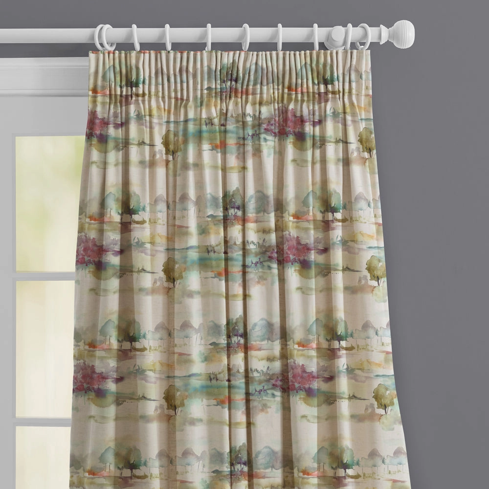 Heather Moors Printed Made to Measure Curtains Linen