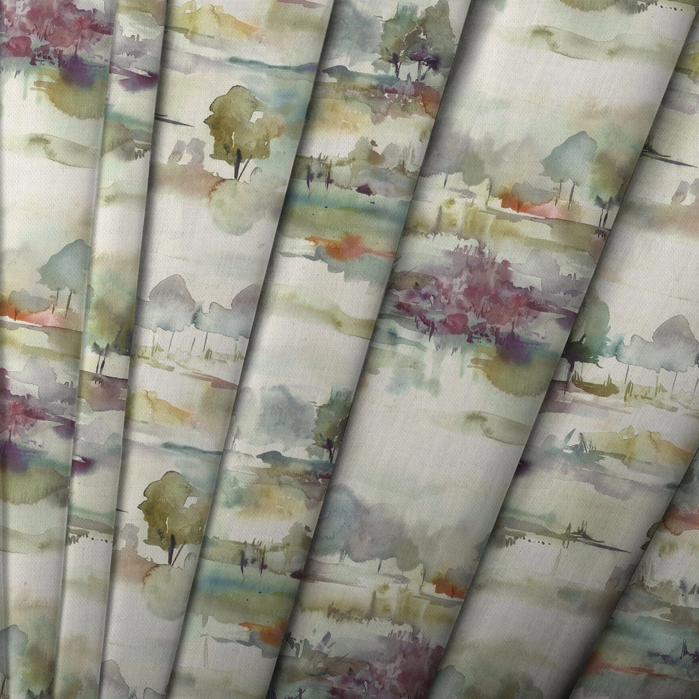 Heather Moors Printed Made to Measure Curtains Linen
