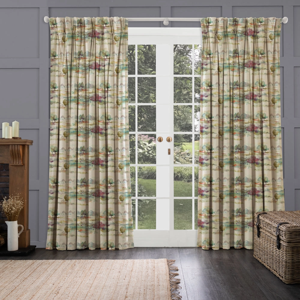Heather Moors Printed Made to Measure Curtains Linen