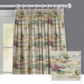 Heather Moors Printed Made to Measure Curtains Linen patterned fashion rug  