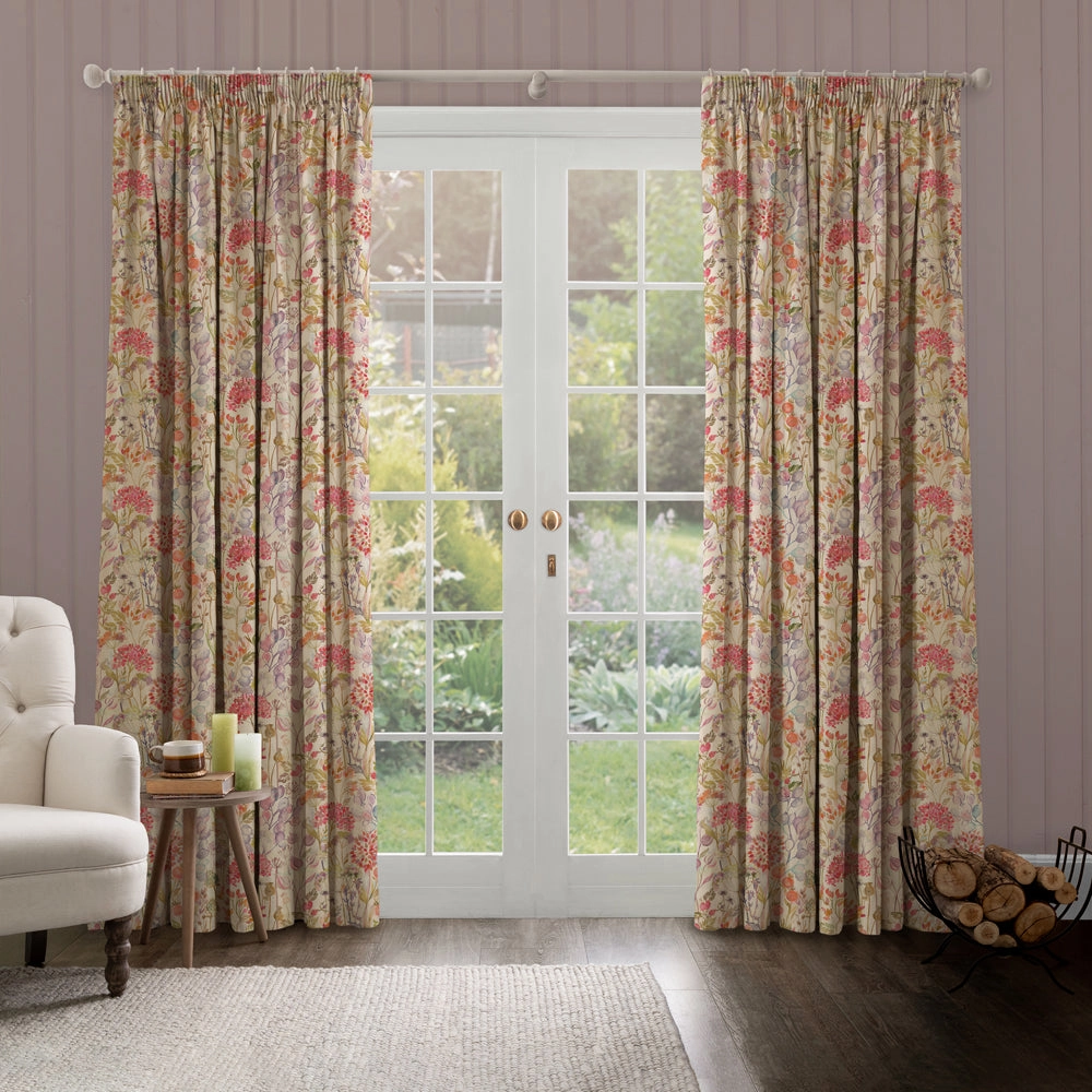 Hedgerow Printed Linen Fabric (By The Metre) Autumn