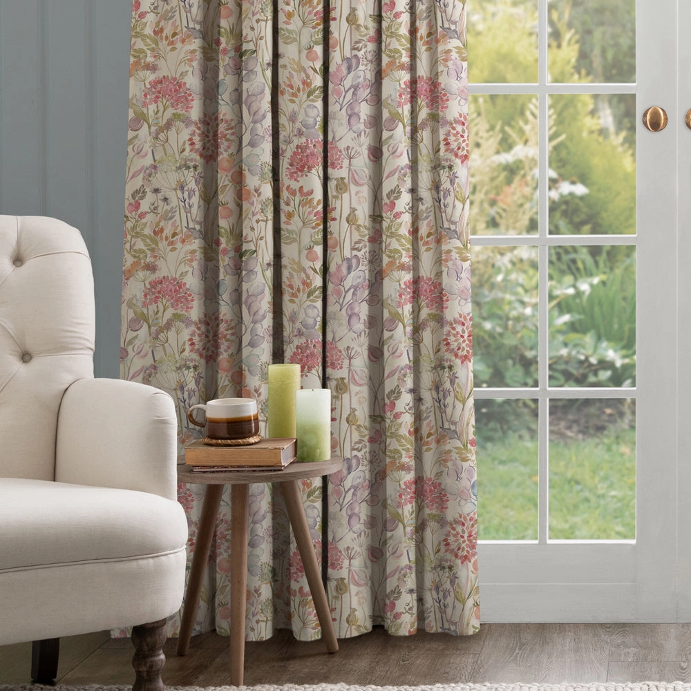 Hedgerow Printed Linen Fabric (By The Metre) Autumn Cream
