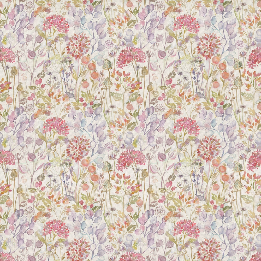 Hedgerow Printed Linen Fabric (By The Metre) Autumn Cream