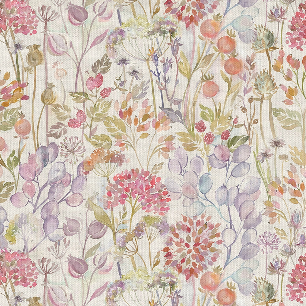 Hedgerow Printed Linen Fabric (By The Metre) Autumn Cream elegant table cloth  