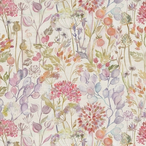 Hedgerow Printed Linen Fabric (By The Metre) Autumn Cream elegant table cloth  