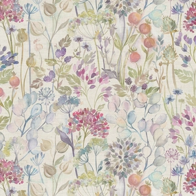 Hedgerow Printed Linen Fabric (By The Metre) Cream elegant table cloth  