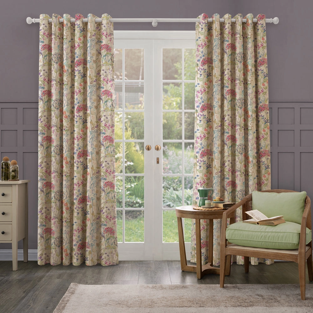Hedgerow Printed Made to Measure Curtains Linen