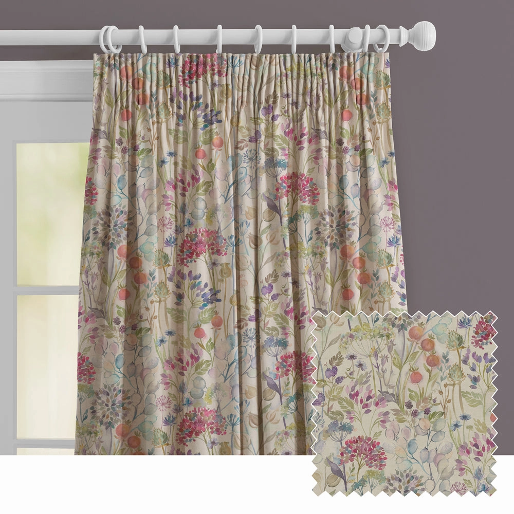 Hedgerow Printed Made to Measure Curtains Linen patterned fashion rug  
