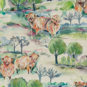 Heilan Herd Printed Cotton Fabric (By The Metre) Sage elegant table cloth  