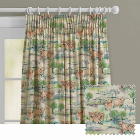 Heilan Herd Printed Made to Measure Curtains Sage patterned fashion rug  