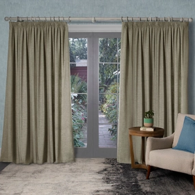 Helmsley Woven Pencil Pleat Curtains Jute patterned fashion rug  