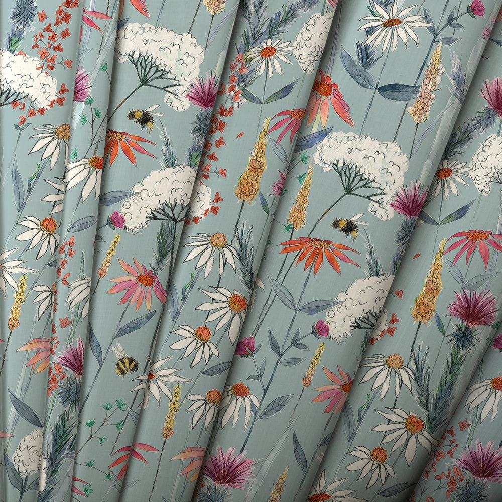 Hermione Printed Made to Measure Curtains Cornflower