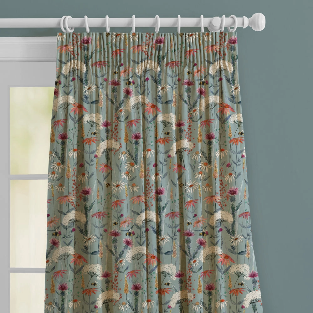 Hermione Printed Made to Measure Curtains Cornflower