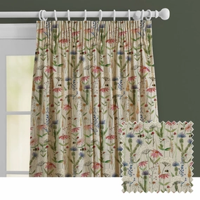 Hermione Printed Made to Measure Curtains Linen patterned fashion rug  