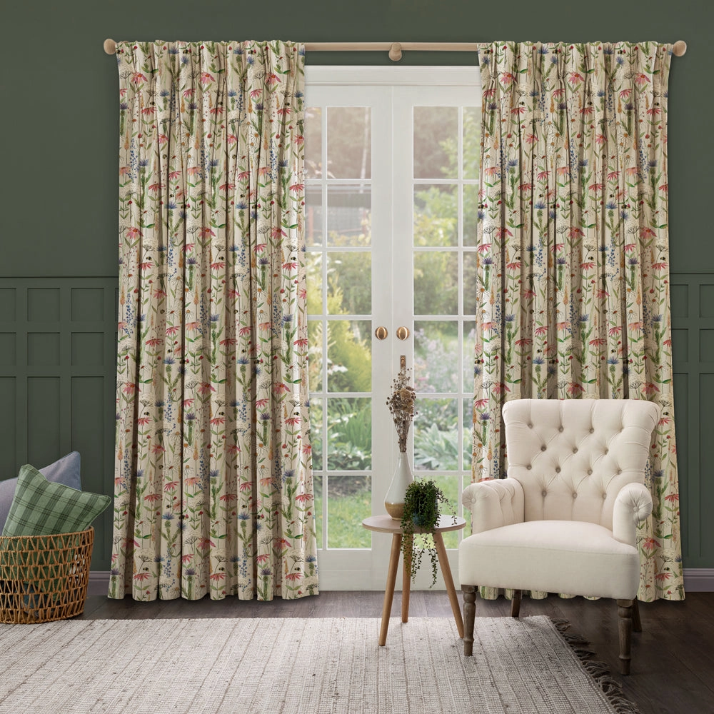 Hermione Printed Made to Measure Curtains Linen