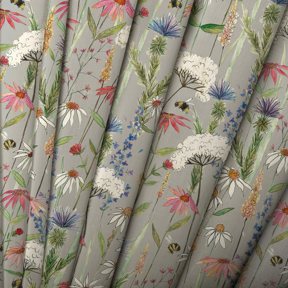 Hermione Printed Made to Measure Curtains Silver
