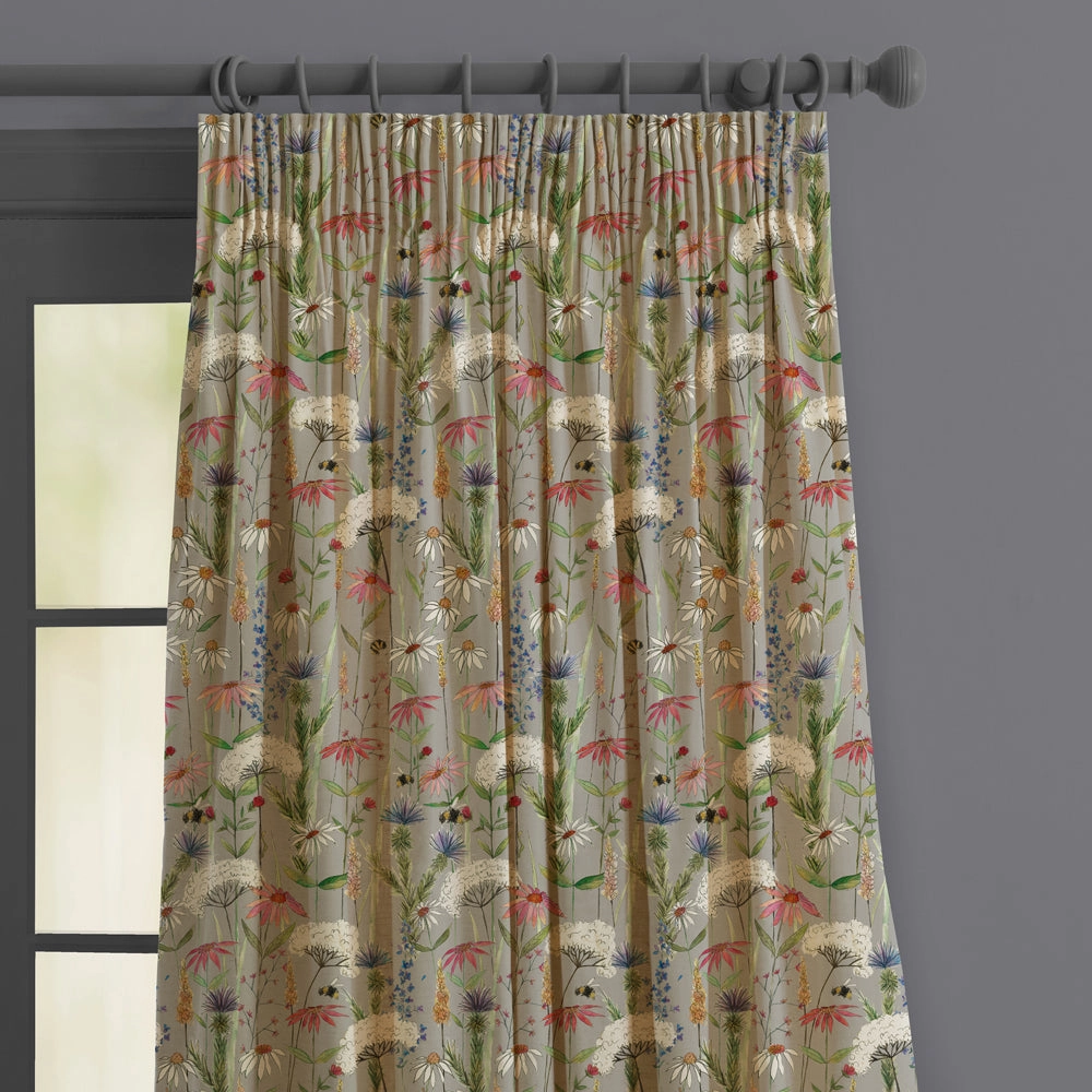 Hermione Printed Made to Measure Curtains Silver