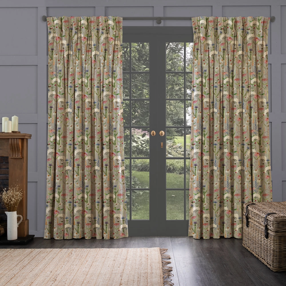 Hermione Printed Made to Measure Curtains Silver