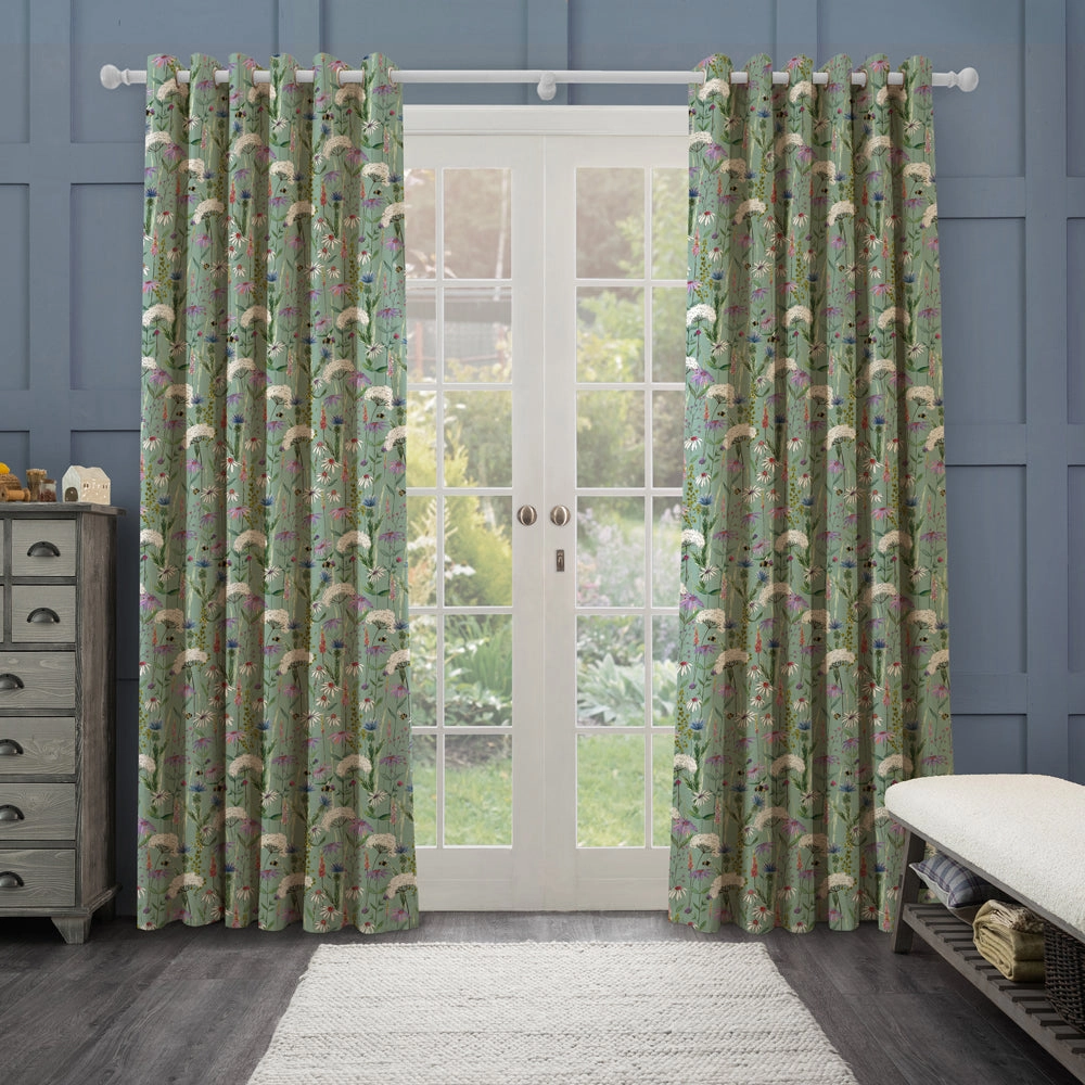 Hermione Printed Made to Measure Curtains Verde